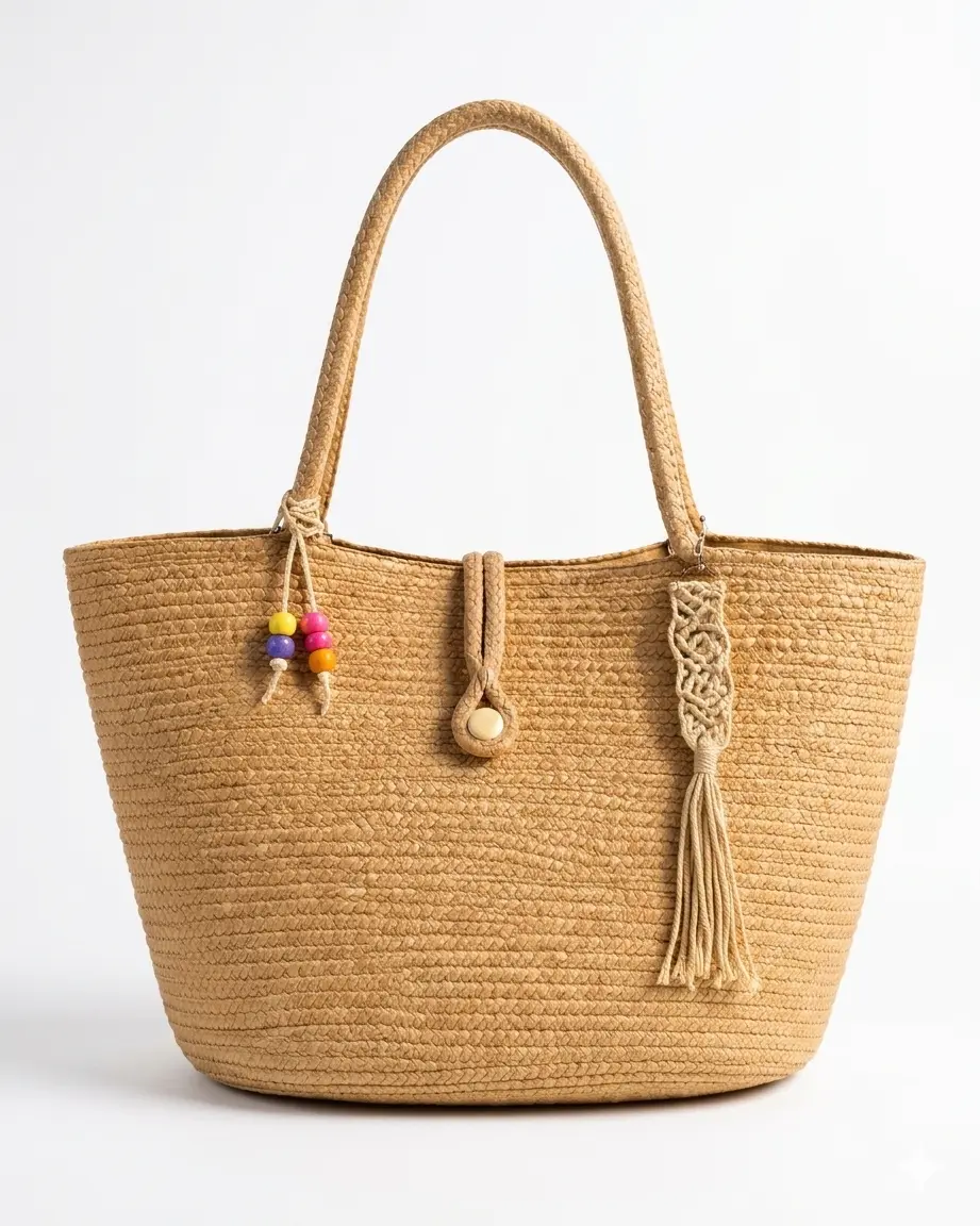 Sands Handcrafted Tote – Natural Beige